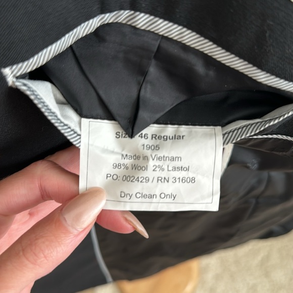 Jos. A. Bank 1905 The New Tradition Size 46 Regular Jacket Black - Picture 9 of 10